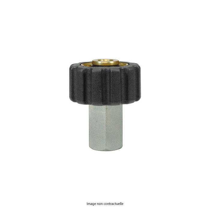 Adapteur karcher femelle tournante M22 - femelle fixe BSP 1/4 Adapteur karcher femelle tournante M22 - femelle fixe BSP 1/4