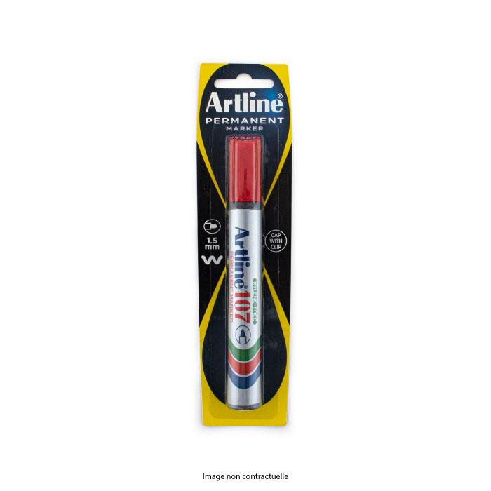 ARTLINE Marqueur permanent EK 107 - ROUGE - en blister ARTLINE Marqueur permanent EK 107 - ROUGE - en blister