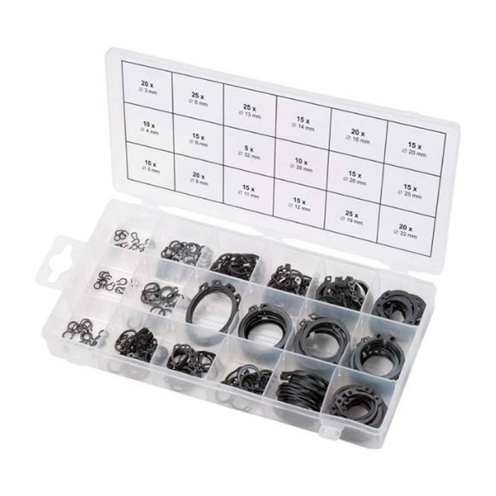 Assortiment de circlips intérieurs, Ø 3-32mm - 180 PCS Assortiment de circlips intérieurs, Ø 3-32mm - 180 PCS