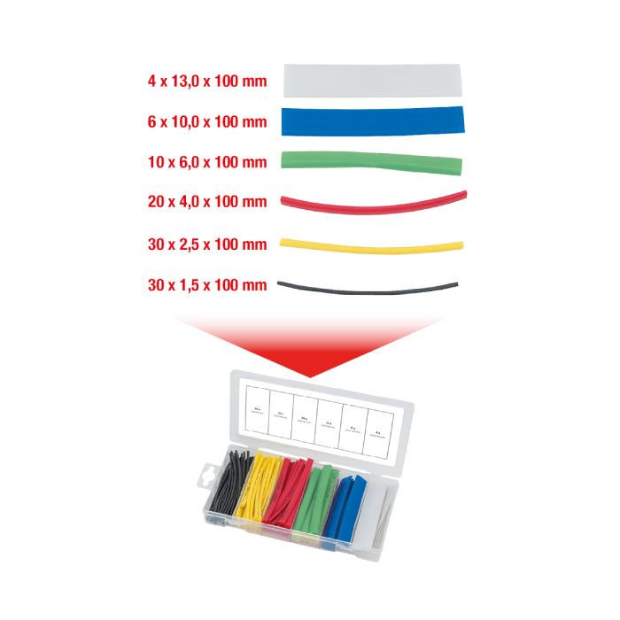 Assortiment de gaines thermo-rétractables - 100 PCS Assortiment de gaines thermo-rétractables - 100 PCS