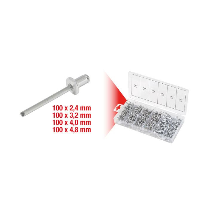 Assortiment de rivets - 400 pcs Assortiment de rivets - 400 pcs