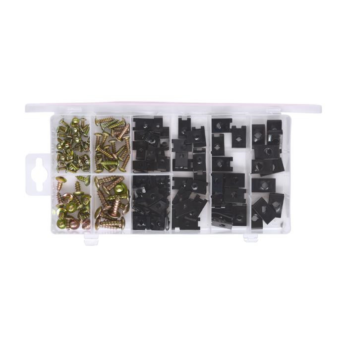 Assortiment de vis et d'écrous cage - 170 PCS Assortiment de vis et d'écrous cage - 170 PCS