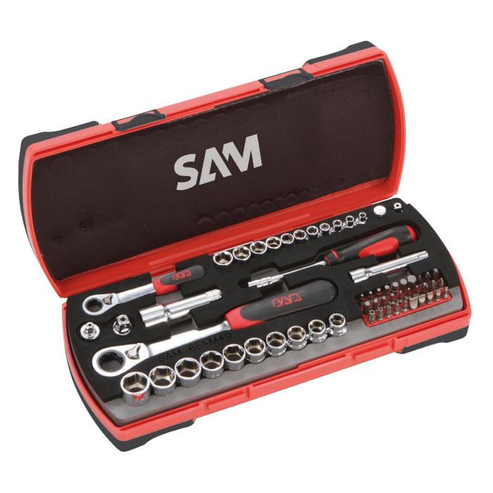 Coffret cliquets et douilles traversantes 2 en 1 Coffret cliquets et douilles traversantes 2 en 1