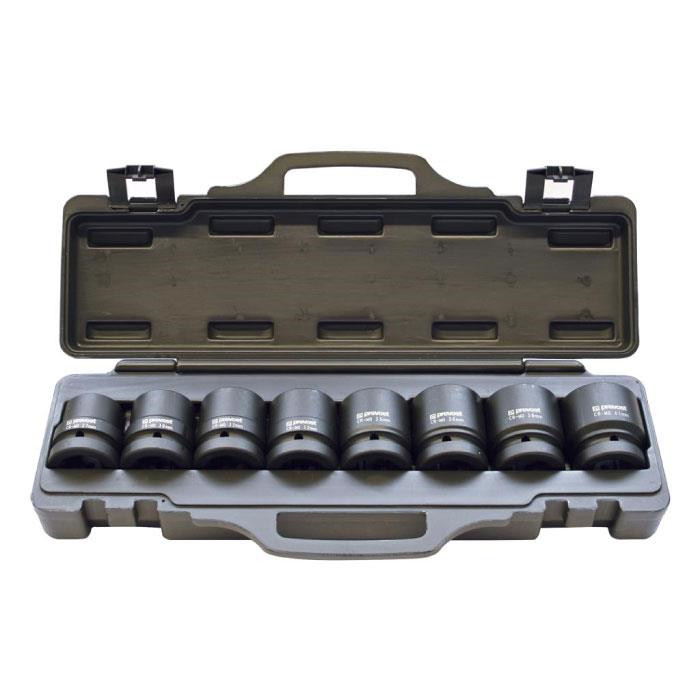 Coffret douilles CR-MOLYBD en 3/4" de 26 à 38 mm - 8 PCS Coffret douilles CR-MOLYBD en 3/4" de 26 à 38 mm - 8 PCS