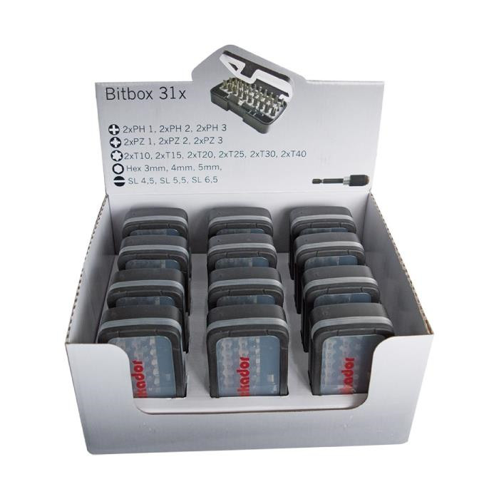 Coffrets de bits CLIPBOX vis à fente/PH/PZ/SW/TORX® - 31 PCS Coffrets de bits CLIPBOX vis à fente/PH/PZ/SW/TORX® - 31 PCS