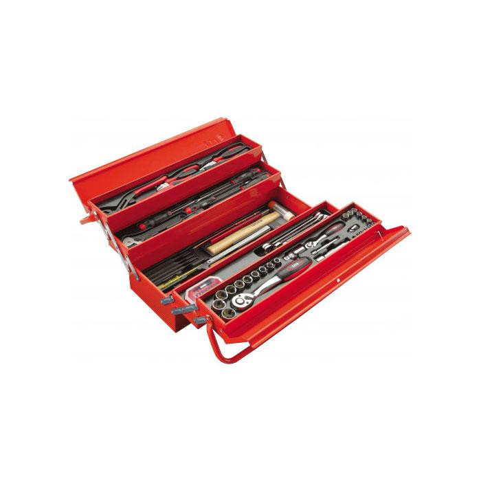 Composition de 113 outils avec caisse à outil métallique. Composition de 113 outils avec caisse à outil métallique.