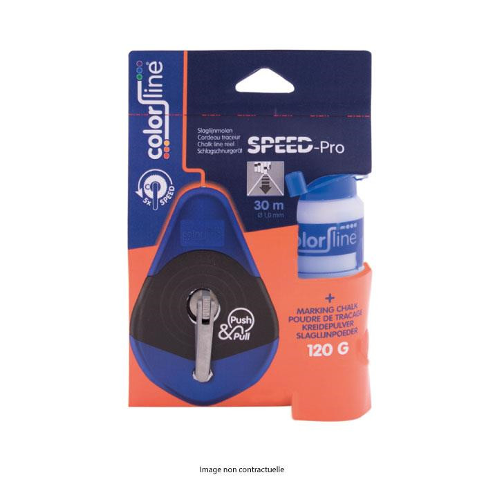 Cordeau traceur 30 m. SPEED-PRO 5x , + poudre traçage bleue120 gr. Cordeau traceur 30 m. SPEED-PRO 5x , + poudre traçage bleue120 gr.