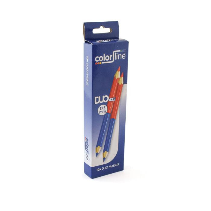DUO MARKER "DUO 425" 50% rouge / 50% bleu - Ø 10 mm x 17,5 cm - par 10 pcs DUO MARKER "DUO 425" 50% rouge / 50% bleu - Ø 10 mm x 17,5 cm - par 10 pcs