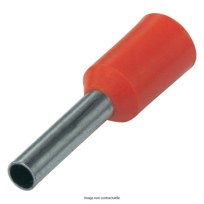 Extrémité de fil rouge 2.5 mm - 100 PCS Extrémité de fil rouge 2.5 mm - 100 PCS