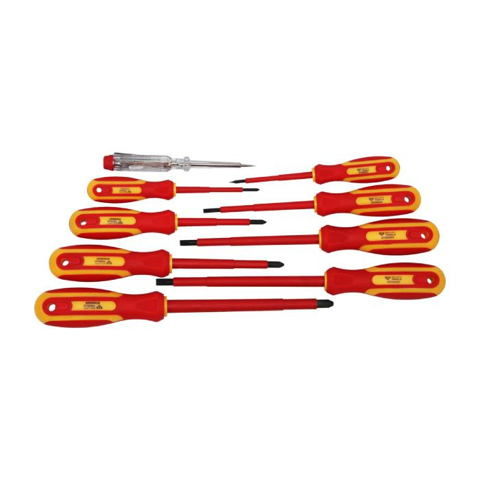 Jeu de tournevis VDE, PLATS et PHILIPS - 9 PCS Jeu de tournevis VDE, PLATS et PHILIPS - 9 PCS