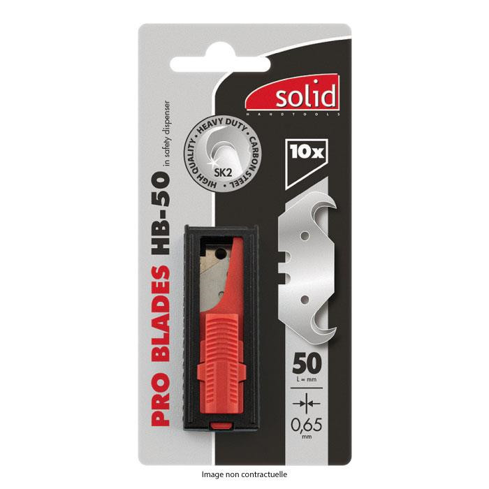 Lames crochets PRO HB-50, par 10 pièces - 50 mm x 0,65 mm Lames crochets PRO HB-50, par 10 pièces - 50 mm x 0,65 mm