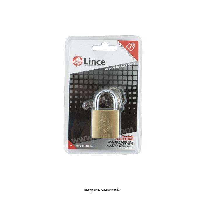 LINCE Cadenas à cylindre, double verrouillage en laiton à anse longue LINCE Cadenas à cylindre, double verrouillage en laiton à anse longue