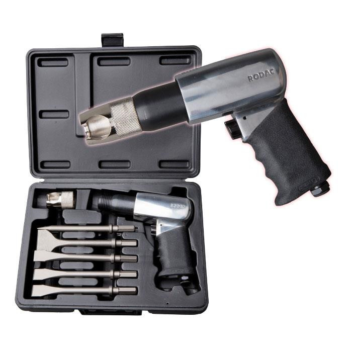 Marteau pneumatique en coffret + 5 burins RODA RC293 Marteau pneumatique en coffret + 5 burins RODA RC293