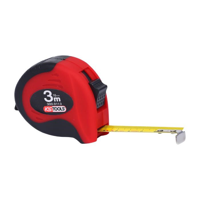 Mètre à ruban avec blocage, 3 m x16 mm Mètre à ruban avec blocage, 3 m x16 mm