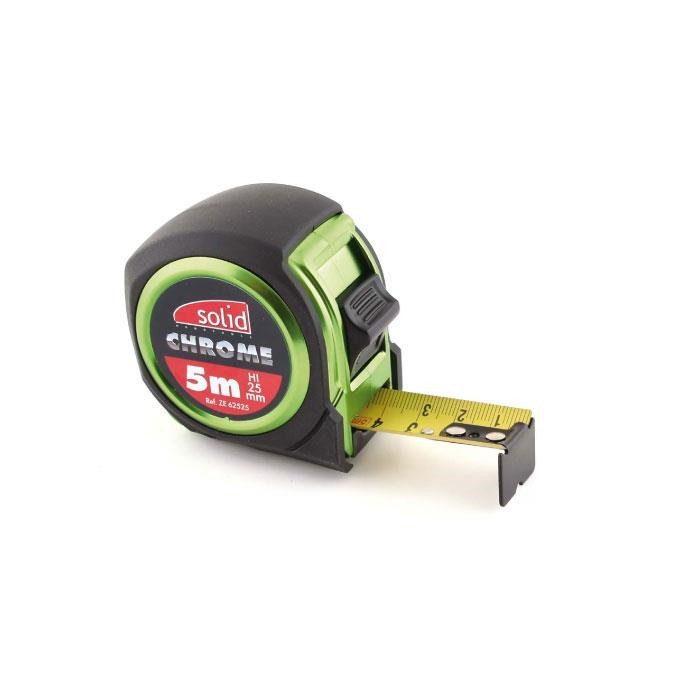 Mètre ruban 5 m x 25 mm chromé Mètre ruban 5 m x 25 mm chromé