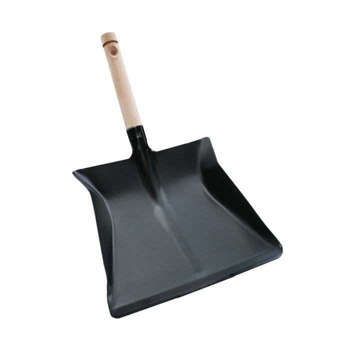 Pelle à poussière métallique avec manche en bois Pelle à poussière métallique avec manche en bois
