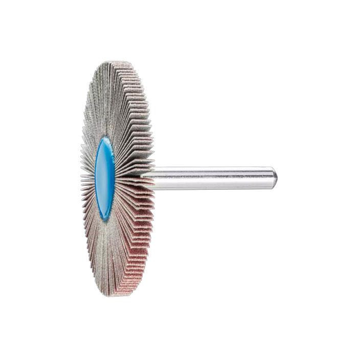 Roue à lamelles corindon F Ø 60x5 mm, tige Ø 6 mm, A180 pour ponçage fin et finition Roue à lamelles corindon F Ø 60x5 mm, tige Ø 6 mm, A180 pour ponçage fin et finition