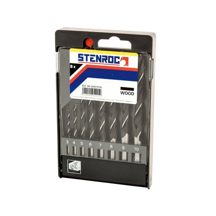 Set de mèches à bois 8 pcs "WOOD" (3-10mm) Set de mèches à bois 8 pcs "WOOD" (3-10mm)