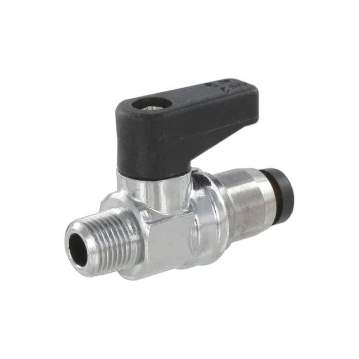 Vanne à sphère à encombrement réduit filetée BSP avec raccordement instantané Vanne à sphère à encombrement réduit filetée BSP avec raccordement instantané